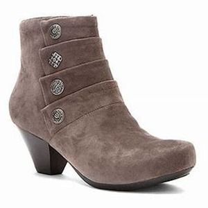 Dansko Baker Ankle Suede Leather Bootie Gray Sz 37 (US 6.5-7)